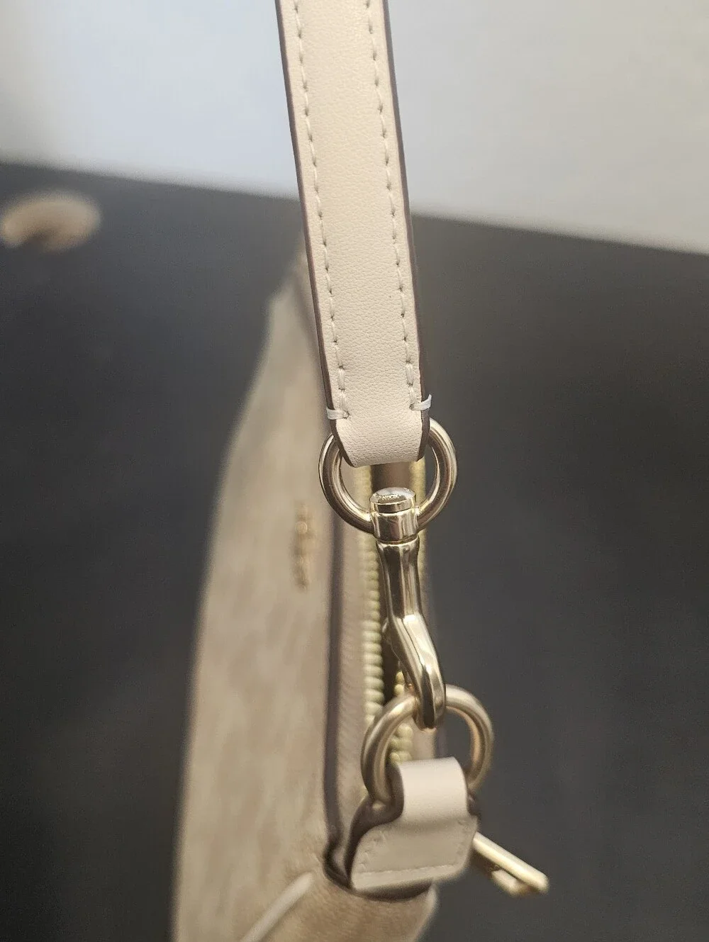 Coach Signature Mini Shoulder Bag in Light Beige - Picture 8 of 8